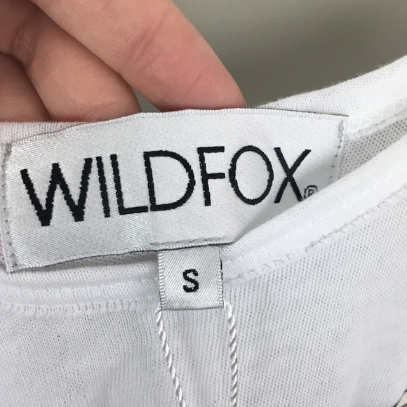 WILDFOX | White Boho Print Cold Shoulder Top - E75 - Picture 5 of 5